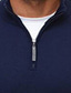 billiga tröja för män-Herr Tröja Pullover tröja Sticka Stickat Ensfärgat V-hals Kläder Vinter Höst Svart Marinblå M L XL