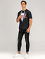 Χαμηλού Κόστους Ανδρικά 3D T-shirts-Ανδρικά Μπλουζάκι Υψηλής Ποιότητας Καλοκαίρι Κοντομάνικο Γραφική Στάμπα Στρογγυλή Λαιμόκοψη Καθημερινά Στάμπα Ρούχα Ρούχα Υψηλής Ποιότητας Βασικό Εξωγκωμένος Μαύρο Θαλασσί Ρουμπίνι