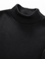billiga tröja för män-Herr Tröja Hoppare Sticka Ihålig Ensfärgat Polokrage Grundläggande Dagligen Vinter Svart Ljusgrå S M L / Långärmad / Normal
