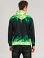 abordables hoodies graphiques-Homme Sweat à capuche Vacances Design Rustique Graphic Vert Bleu Jaune Noir Print Casual Manches Longues Vêtements Standard
