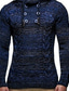 abordables pull-over pour hommes-Homme Pull Chandail Pullover Tricoter Tricoté Couleur unie Col Roulé Vêtement Tenue Hiver Automne Vin Bleu Poudré S M L
