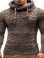 Недорогие мужской пуловер-свитер-Муж. Вязаная ткань Пуловер Вязать Трикотаж Сплошной цвет Хомут Одежда Зима Осень Винный Хаки S M L