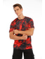 billige 3D-herreskjorter-Herre T-shirt 1950&#039;erne Grafisk Abstrakt Rund hals Tøj Tøj 1950&#039;erne Rød