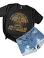 levne Dámská trička-ženy im většinou mír láska a světlo a malá košile krátký rukáv vintage jóga halenka top (šedá, XL)