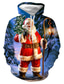 abordables hoodies graphiques-Inspiré par Noël père Noël Sapins de Noël Sweat à capuche Anime Mélangé polyester / coton 3D Imprimé Harajuku Art graphique Sweat à capuche Pour Femme / Homme