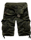 billiga Cargo-shorts-Herr Cargo-shorts Med fickor Kamouflage Ledigt ArmyGreen Gräsgrön Vitgrå 30 31 32