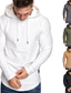 cheap Basic Hoodie Sweatshirts-Men&#039;s Hoodie Sweatshirt Casual Plain Army Green Khaki Gray White Black Hooded Sports Long Sleeve Clothing Clothes Regular Fit