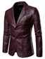זול פרווה ועורות-בגדי ריקוד גברים ג&#039;קט חליפות בלייזר מפלגה קזו&#039;אל עבודה יין אדום חאקי כחול נייבי שחור
