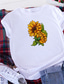 levne Dámská trička-Dámské Tričko Designové Krátký rukáv Bílá Černá Světlá růžová Žlutá Světle zelená Fialová Květinový Grafické tisky Design Horká ražba Kulatý Denní Tisk Oblečení Oblečení Designové Základní