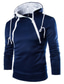 cheap Basic Hoodie Sweatshirts-Men&#039;s Unisex half zip Solid Color Causal Daily Wear Hoodies Sweatshirts Navy White Black / Stand Collar / Long Sleeve