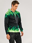 billiga grafiska hoodies-Herr Hoodie-tröja Semester Designer Land Grafisk Grön Blå Gul Svart Tryck Casual Långärmad Kläder Kläder Normal