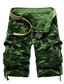 Χαμηλού Κόστους Στρατιωτικά Σορτς-Ανδρικά Σορτς φορτίου Με τσέπες καμουφλάζ Καθημερινό Πράσινο παραλλαγής Πράσινο του Γρασιδιού Λευκό γκρι 30 31 32
