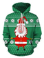 billige Hættetrøjer med tryk-Inspireret af Jul julemanden Juletræer Hattetrøje Anime Polyester / bomuldsblanding 3D Printer Harajuku Grafisk Hattetrøje Til Dame / Herre