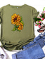 Χαμηλού Κόστους Γυναικεία T-Shirts-Γυναικεία Μπλουζάκι Υψηλής Ποιότητας Κοντομάνικο Λευκό Μαύρο Ανθισμένο Ροζ Κίτρινο Πράσινο Ανοικτό Κρασί Φλοράλ Γραφικά Σχέδια Σχέδιο Καυτή σφράγιση Στρογγυλή Λαιμόκοψη Καθημερινά Στάμπα Ρούχα Ρούχα
