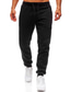 olcso Melegítőnadrágok-férfi aktív alkalmi kényelmes testhezálló melegítőnadrág egyszínű nadrág kocogó nadrág sport szabadtéri- fekete - közepes