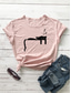 Χαμηλού Κόστους Γυναικεία T-Shirts-Γυναικεία Μπλουζάκι Υψηλής Ποιότητας Καυτή σφράγιση Γάτα Σχέδιο Κοντομάνικο Στρογγυλή Λαιμόκοψη Καθημερινά Στάμπα Ρούχα Ρούχα Υψηλής Ποιότητας Βασικό Λευκό Μαύρο