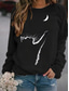 cheap Women&#039;s Hoodies &amp; Sweatshirts-Women&#039;s Hoodie Sweatshirt Graphic Cat Daily Basic Hoodies Sweatshirts  Black