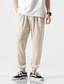 abordables Pantalones de deporte-pantalones deportivos de moda de algodón para hombre - pantalones ligeros pantalones de jogging con cintura elástica color sólido gris