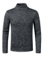 cheap Men&#039;s Pullover Sweater-Men&#039;s Sweater Pullover Knit Hollow Out Solid Color Turtleneck Basic Daily Winter Black Light gray S M L / Long Sleeve / Regular Fit