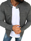 olcso Férfi dzsekik és kabátok-férfi hosszú ujjú csíkos rakott kabát egyszínű kardigán kabát cipzáras felsőruházat (szürke, m)