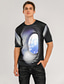 ieftine Tricouri 3D Bărbați-Bărbați Cămașă Tricou De Bază Casual Manșon scurt Trifoi Albastru piscină Roșu trandafiriu Gri Grafic 3D Print Imprimeu Rotund Zilnic Imprimeu Îmbrăcăminte Îmbrăcăminte De Bază Casual