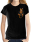 お買い得  レディースＴシャツ-女性用 Tシャツ デザイナー 熱間鍛造 猫 3D グラフィック デザイン 半袖 ラウンドネック カジュアル 日常 プリント 服装 デザイナー ベーシック ホワイト ブラック