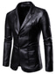 cheap Men’s Furs &amp; Leathers-Men&#039;s Jacket Suits Blazer Party Casual Work Wine Red khaki Navy Blue Black