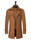 cheap Men&#039;s Jackets &amp; Coats-Men&#039;s Winter Coat Wool Coat Trench Coat Winter Regular Wool Solid Colored Streetwear Work Camel Gray