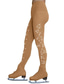 billige Figur skating tights-Over The Boot Kunstløp Tights Dame Jente Skøyteløp Strømpebukse Leggings Drakter Kakifarget Spandex Fleece Høy Elastisitet Trening Skøyteklær Hold Varm Krystall / Rhinstein Skøyting Kunstløp