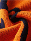 Недорогие мужской пуловер-свитер-Муж. Пуловер Животное Длинный рукав Свитер кардиганы Вырез под горло Синий Оранжевый
