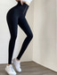 olcso Jóga leggings és harisnyanadrág-Női Jóga nadrág Hasformáló Alakformáló Magas derék Jóga Fitnesz Edzőterem edzés Harisnyanadrág Leggingek Alsók Fekete Szürke Ősz Tél Sport Sportruházat Nyúlós
