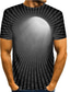 olcso Férfi 3D pólók-Férfi Ing Póló Grafika Absztrakt 3D Kerek Fekete Medence Sárga Rubin 3D nyomtatás Extra méret Napi Rövid ujjú Nyomtatott Ruházat