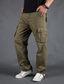 cheap Cargo Pants-Men&#039;s Cargo Pants Trousers Pocket Multiple Pockets Casual Inelastic Comfort Breathable Moisture Wicking Solid Color Gray Green Grass Green Khaki 29 30 31