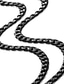 halpa Men&#039;s Trendy Jewelry-kaupunkikorut voimakas miesten kaulakoru musta 316l ruostumattomasta teräksestä valmistettu ketju 46, 54, 59, 66-cm, (6mm)