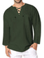 levne pánské neformální košile-pánská košile vintage ležérní denní pouliční krajka tričko s dlouhým rukávem pohodlné léto rychle schnou bílá černá zelená šedá pláž dovolená dovolená
