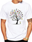 Χαμηλού Κόστους Ανδρικά 3D T-shirts-Ανδρικά Μπλουζάκι Πουκάμισο 3D εκτύπωση Κινούμενα σχέδια Γραφική Δέντρο Στρογγυλή Λαιμόκοψη Καθημερινά Αργίες Στάμπα Κοντομάνικο Άριστος Καθημερινό χαριτωμένο στυλ Λευκό / Καλοκαίρι