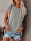 economico T-Shirt da donna-Per donna maglietta Liscio Tasche Rotonda Essenziale Top Manica a pipistrello Cotone Blu Viola Rosa