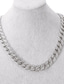 halpa Men&#039;s Trendy Jewelry-kaulakoru miehille katumetalliseos kuubalainen linkki ystävät hip hop metalliseos kulta hopea 55 cm kaulakoru katukoru