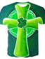 preiswerte Lässige T-Shirts für Herren-Inspiriert von St. Patrick&#039;s Day 2022 Kleeblatt irisch T-Shirt-Ärmel Anime 100% Polyester Anime 3D Harajuku Grafik T-shirt Für Herren / Damen / Paar