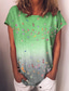 Χαμηλού Κόστους Γυναικεία T-Shirts-Γυναικεία Μπλουζάκι Υψηλής Ποιότητας 3D εκτύπωση Διαβάθμιση χρώματος Γραφική Πεταλούδα Κοντομάνικο Στρογγυλή Λαιμόκοψη Καθημερινά Σαββατοκύριακο Στάμπα Ρούχα Ρούχα Υψηλής Ποιότητας Βασικό