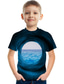 Χαμηλού Κόστους Κοντομάνικα &amp; Μπλούζες για Αγόρια-Παιδιά Αγορίστικα Κοντομάνικη μπλούζα Κοντομάνικο Κοντομάνικο 3D εκτύπωση Γραφική 3D Εκτύπωση Συνδυασμός Χρωμάτων Λαιμόκοψη Γιούνισεξ Ανοικτό Κίτρινο Μπλε Λίμνης Βαθυγάλαζο Παιδιά Άριστος Καλοκαίρι