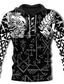 Недорогие мужские толстовки с капюшоном-Муж. Толстовка с капюшоном Оригинальный рисунок Одежда Одежда Оригинальный рисунок 1 2 3
