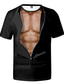 ieftine Tricouri 3D Bărbați-Bărbați Tricou Tricouri Tricouri amuzante Grafic Muşchi Rotund Alb / Negru Negru Alb Albastru Maro Tipărire 3D Zilnic Concediu Manșon scurt #D Imprimeu Îmbrăcăminte Sport Casual Muşchi