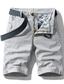 billiga chinoshorts för män-Herr Chino Shorts Shorts Cargo-shorts Solid färg Medium Midja Kaki Ljusgrå Mörkblå 29 30 31