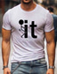 cheap Men&#039;s Casual T-shirts-Men&#039;s T shirt Tee Shirt Summer Short Sleeve Letter Hot Stamping Plus Size Round Neck Daily Print Clothing Clothes Basic Casual Black / White Yellow / Black Black with White