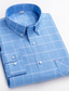 levne Košile k obleku-Pánské Košile Košile k obleku Grafické tisky Skotská kostka Přehnutý A B C D E Práce Ležérní Dlouhý rukáv Oblečení Bavlna Obchodní Jednoduchý