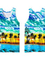 ieftine Tricouri de Sală-Bărbați Bluză Vestă Casual Stiluri de Plajă Vară Fără manșon Portocaliu și roz drajeu Albastru piscină Galben Alb Copac Imprimeu Stil Nautic Zilnic Concediu Imprimare 3D Îmbrăcăminte Îmbrăcăminte