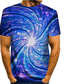 cheap Men&#039;s 3D T-shirts-Men&#039;s T shirt Tee Shirt Graphic Optical Illusion Round Neck Blue Purple Red Black 3D Print Plus Size Daily Short Sleeve Print Clothing Apparel Basic Exaggerated