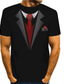 abordables Camisetas 3D de hombre-Hombre Camiseta Design Verano Manga Corta Graphic Print Escote Redondo Diario Estampado ropa Design Básico Exagerado Negro Azul Piscina Rojo