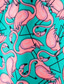 voordelige Hawaiiaanse overhemden-Voor heren Overhemd Hawaiiaans overhemd Grafisch Flamingo Hawaii Aloha Ontwerp Klassieke boord Zwart / Wit Rood Marine Blauw blauw Donkergroen Print Casual Feestdagen Korte mouw Afdrukken Kleding